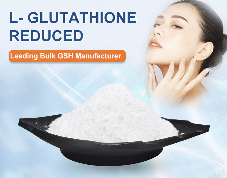 CAS 70-18-8 GSH 98% L Glutathione Reduced For Anti Aging MF C10H17N3O6S