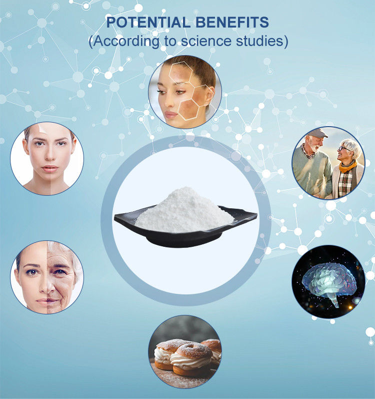 CAS 70-18-8 GSH 98% L Glutathione Reduced For Anti Aging MF C10H17N3O6S
