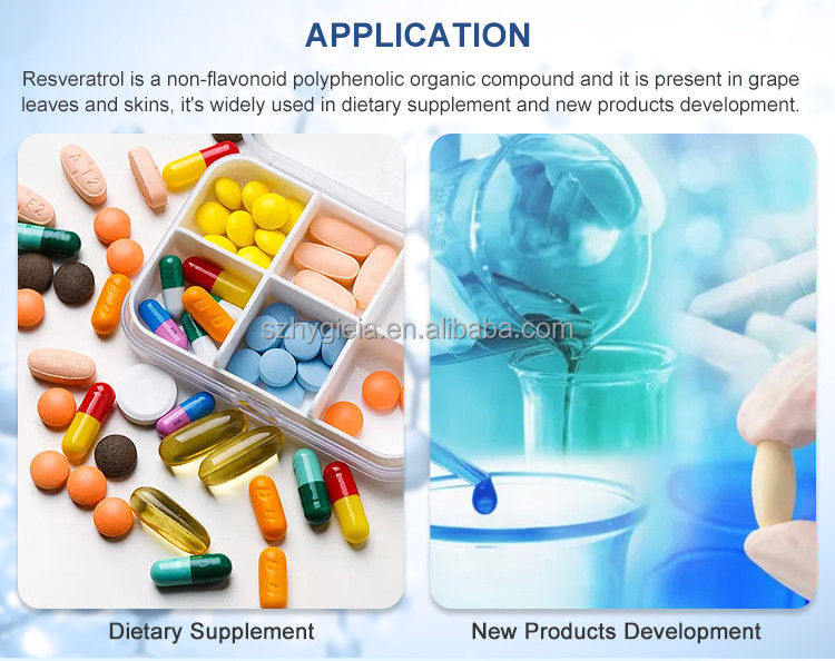 White Trans Resveratrol Powder 98% For Anti Aging Food And Cosmetic Grade