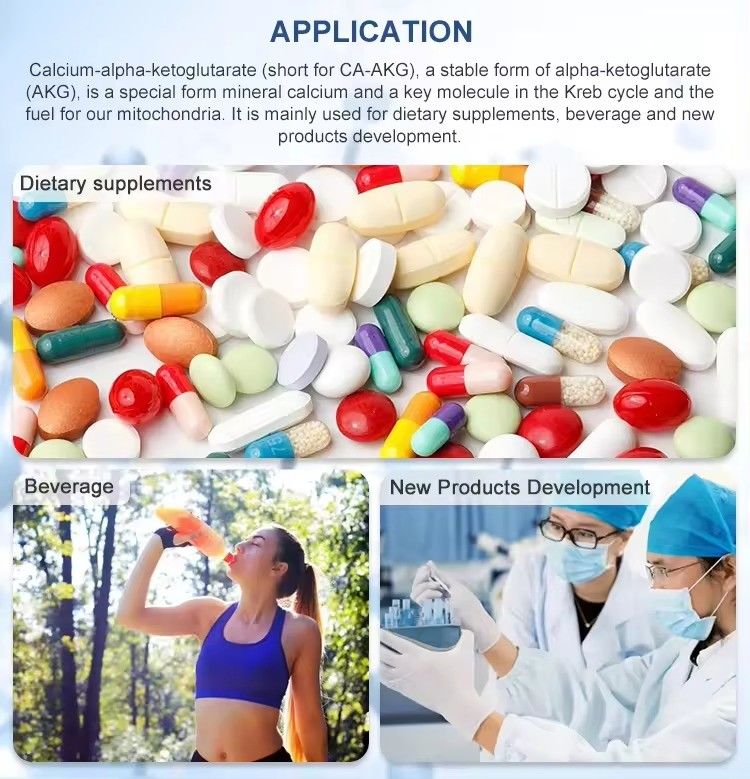 71686-01-6 Calcium Alpha Ketoglutarate Powder white For Boost Athletic Performance