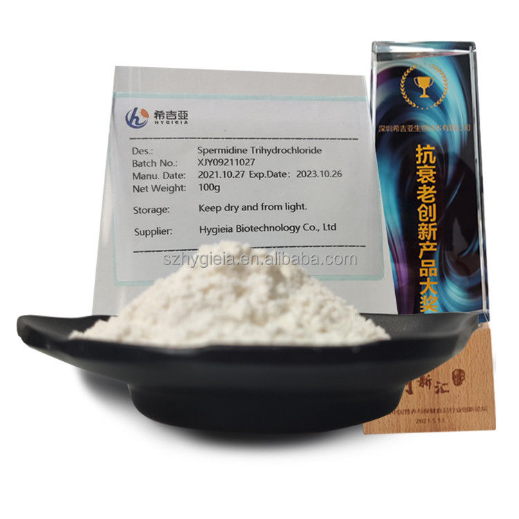 High-Purity Spermidine Trihydrochloride 98% Powder for Anti-Aging & Cell Health Supplements Wheat-germ Extract